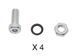 Replacement screw, washer, and nut for ice axe pick and accessories Petzl Ice Axe Screw (4 pcs.) , U041AA00