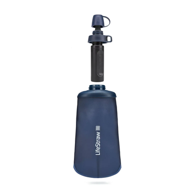 Фільтр-пляшка для води LifeStraw Peak Squeeze 1.0 L dark mountain gray, LSW LSPSF1GRWW