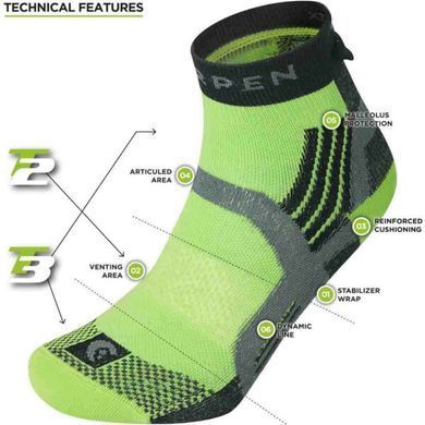 Термошкарпетки Lorpen X3TE T3 Trail Running Eco green lime M