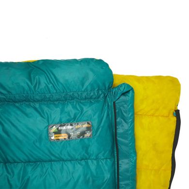 Sleeping bag ROCK FRONT 450 Wide khaki with mustard