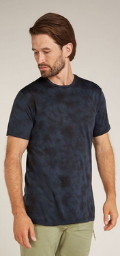 Thermal T-shirt for men Icebreaker M Mer 125 Cool-Lite Sphere SS Tee CD granite/black/cd, L