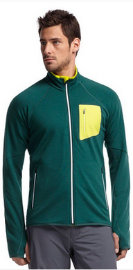 Термокофта чоловіча Icebreaker Atom LS Zip MEN pine/chartreuse/white, S