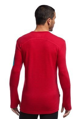 Thermal T-shirt for men Icebreaker BF 260 Apex LS Crewe mountain Icon MEN rocket/aegean, L