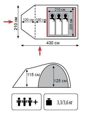 Намет Totem Carriage 3 (v2), UTTT-016