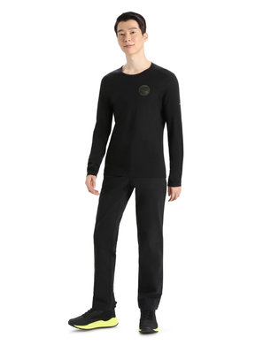 Термофутболка чоловіча Icebreaker 200 Oasis LS Crewe Alps 3D MEN black, S