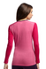 Thermal Long Sleeve T-Shirt for women Icebreaker BF 200 Chakra Zip WOMEN shocking/garnet/vino S