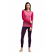 Thermal Long Sleeve T-Shirt for women Icebreaker BF 200 Chakra Zip WOMEN shocking/garnet/vino S