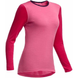 Thermal Long Sleeve T-Shirt for women Icebreaker BF 200 Chakra Zip WOMEN shocking/garnet/vino S