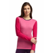 Thermal Long Sleeve T-Shirt for women Icebreaker BF 200 Chakra Zip WOMEN shocking/garnet/vino S
